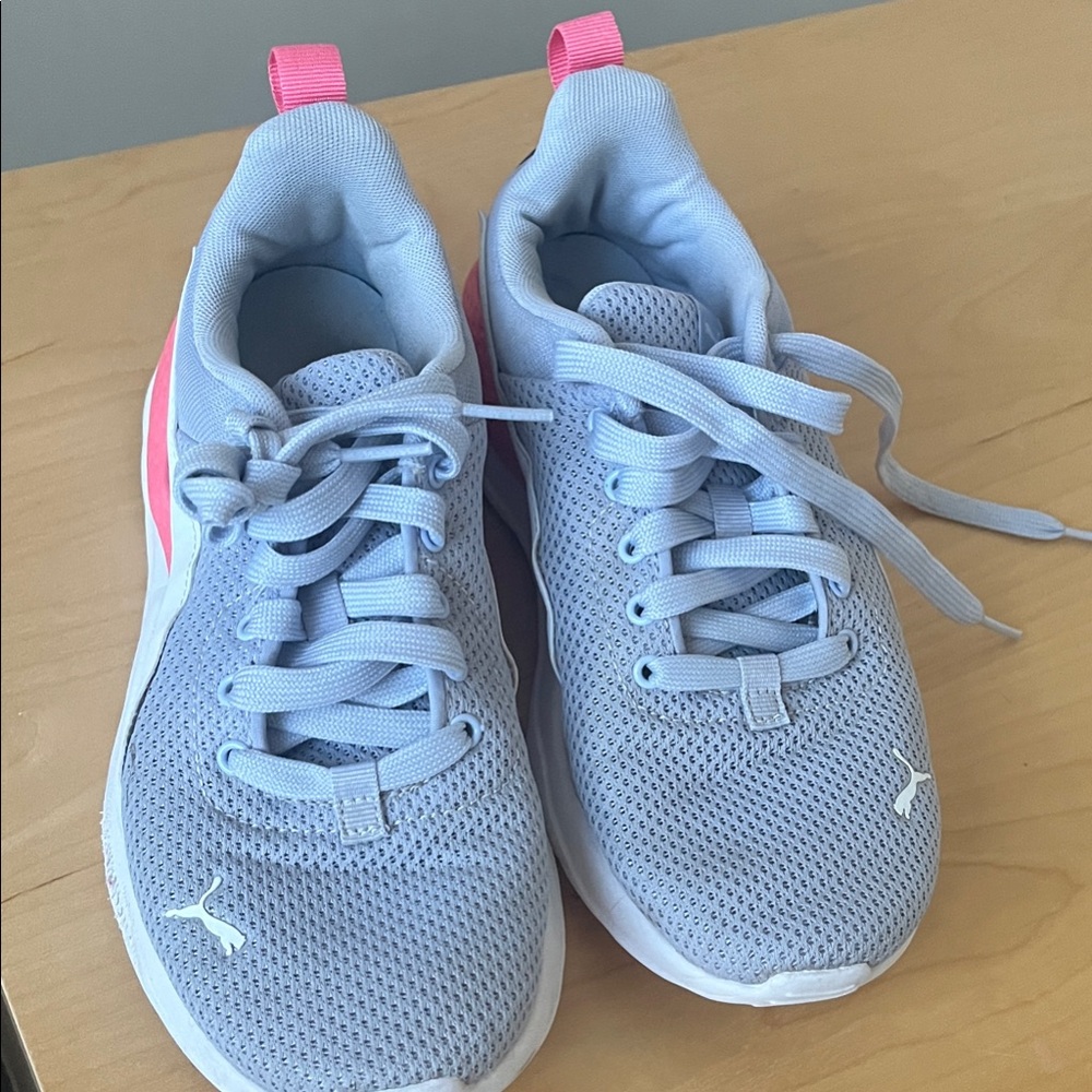Puma Kids Blue and Pink Athletic Sneakers